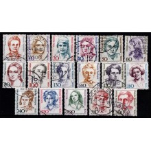 Berlin - "Kendte Kvinder" - komplet sæt - stemplet.